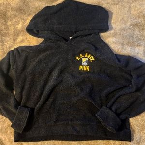 VS PINK US Navy Sherpa Hoodie XS